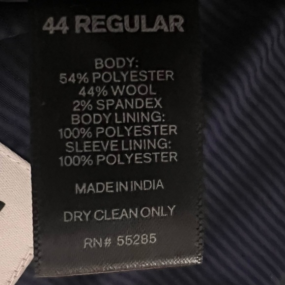 Express Innovation Extra Slim Men's Suit 44RβWool Blend Dusty Blue New with Tags - Picture 12 of 13